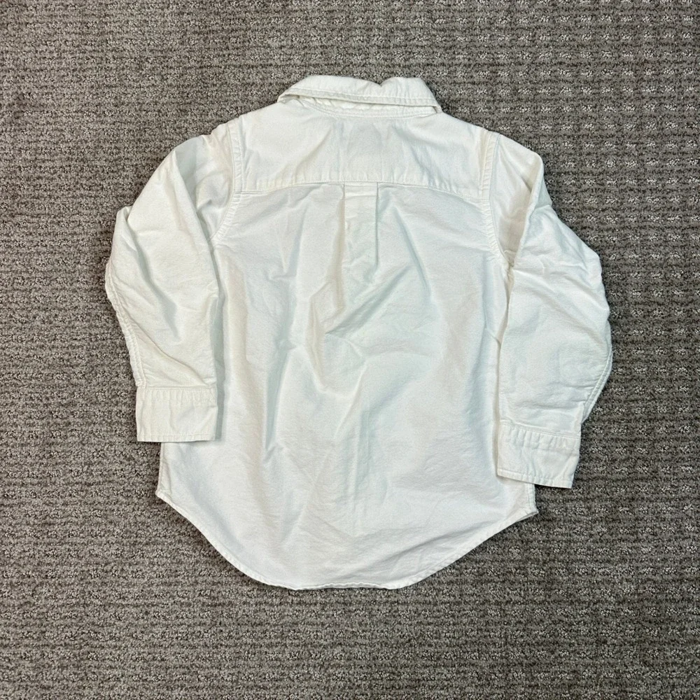 Ralph Lauren Kids Boys White Long Sleeve Oxford Button Down Shirt Size 4 4T